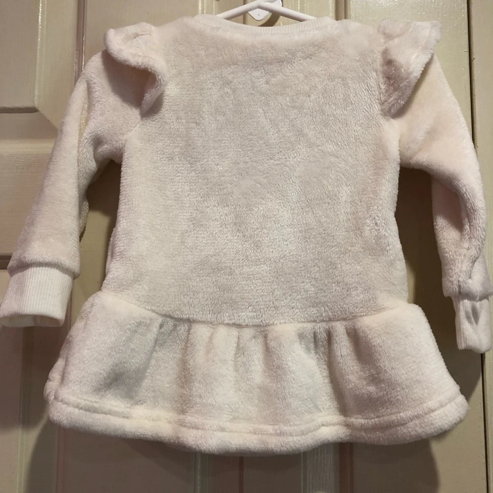 Peanuts Snoopy Halloween Pumpkin Jack O Lantern Long Sleeve Ruffle Top 18M - Picture 7 of 7